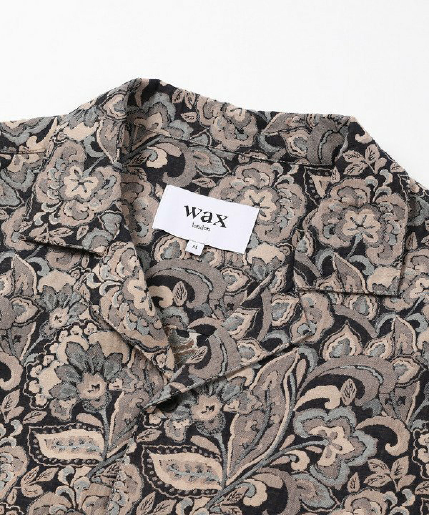 【WAX LONDON】フラワージャカードオープンカラーシャツ